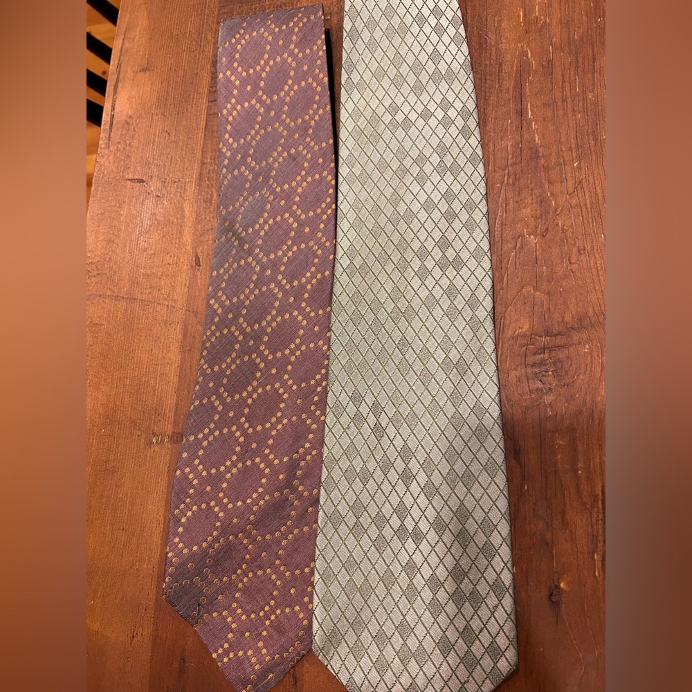 Donna Karan Gray and Brown Tie Duo